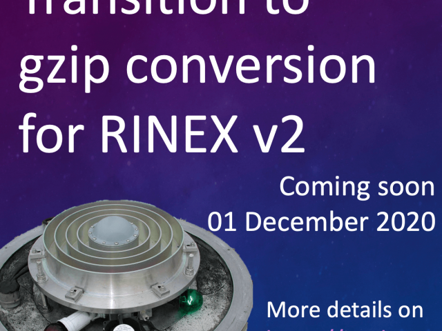 Transition to gzip conversion for RINEX v2 Coming SOon 01 December 2020