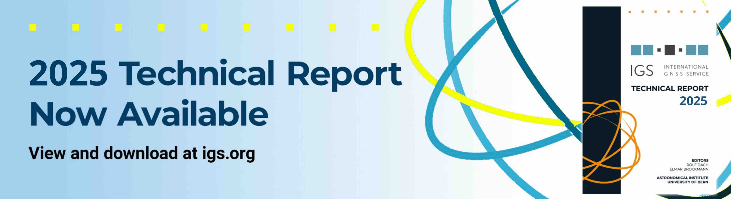 2025 IGS Technical Report Website Banner