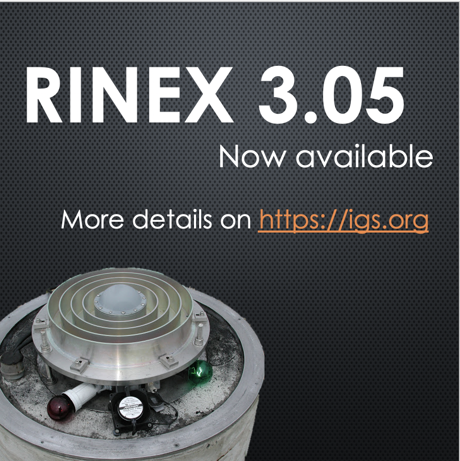RINEX 3.05 Now Available