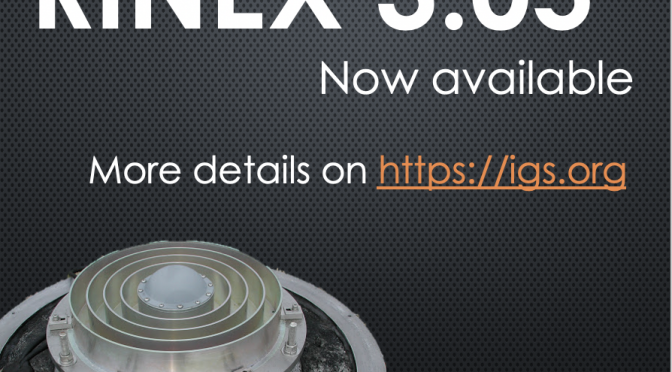 RINEX 3.05 Now Available