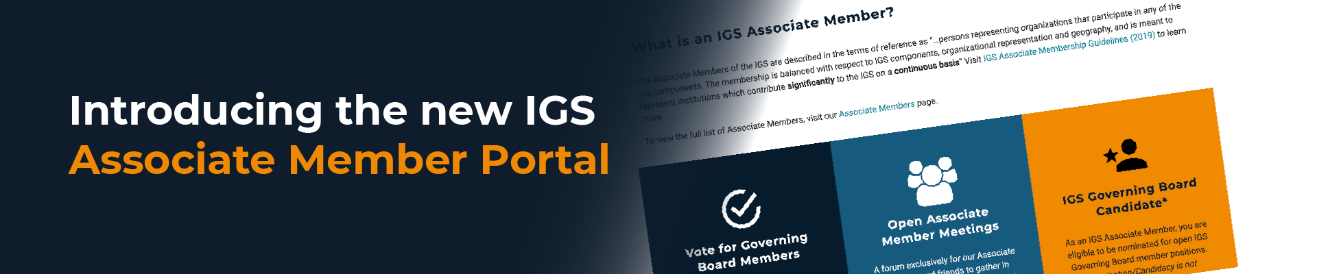Introducing the new IGS Associate Member Portal